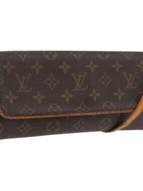 LOUIS VUITTON Monogram Pochette Twin GM Shoulder Bag M51852 LV Auth 176333